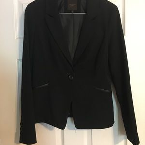 EUC Sz 8 Suit Jacket from The Limited Collection w/ leather detail on pockets